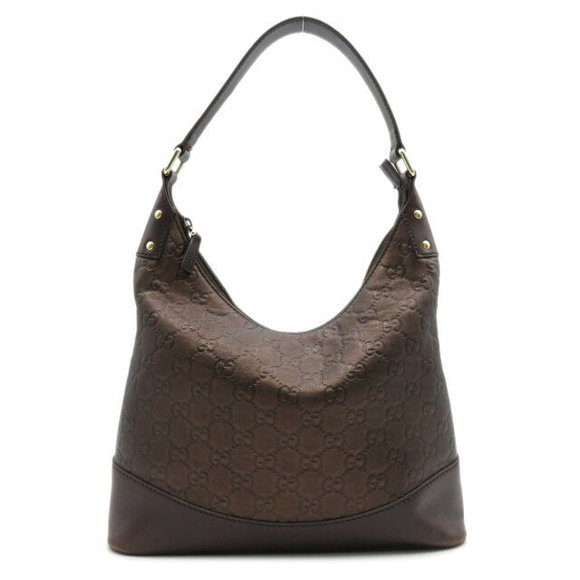 Gucci Guccissima Shoulder Bag leather brown metallic Black - Picture 2 of 10